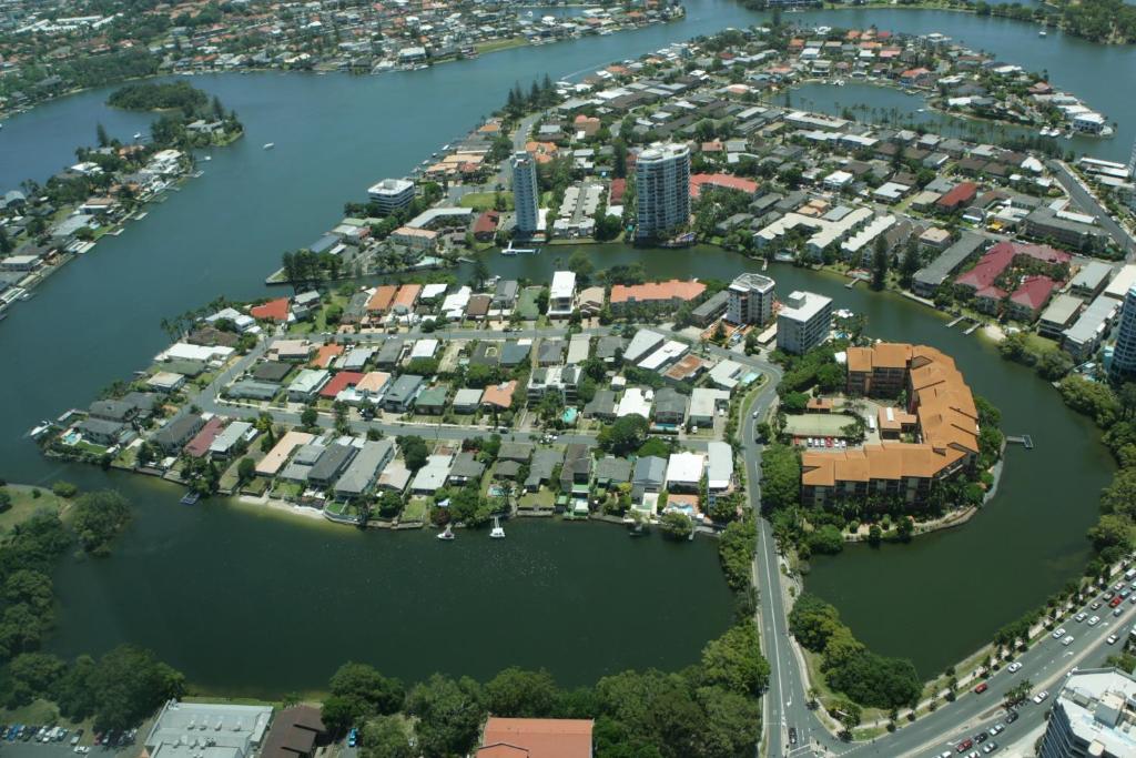 Nespecifikovaný výhled na destinaci Gold Coast nebo výhled na město při pohledu z rezortu