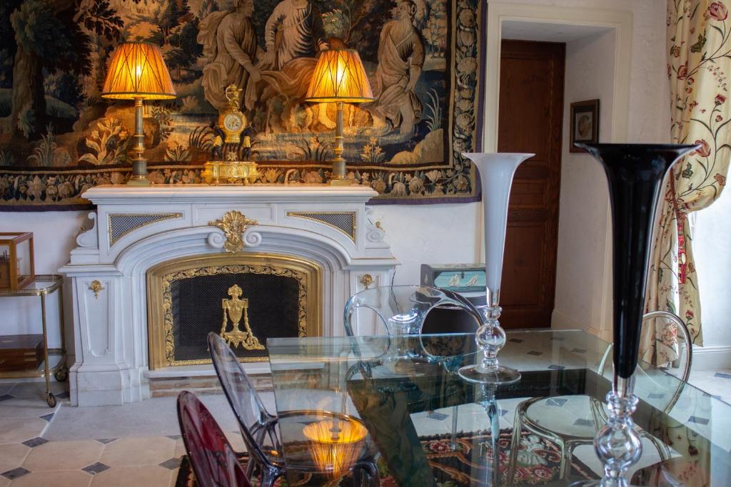 Posezení v ubytování Château de Druon