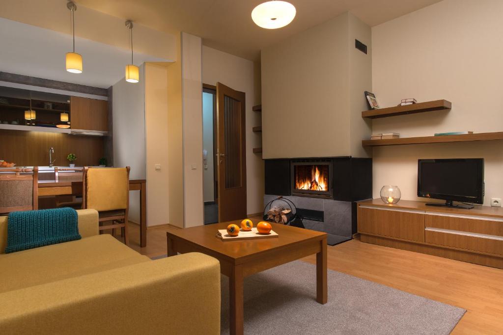 Posezení v ubytování Effect Malina Residence Hotel