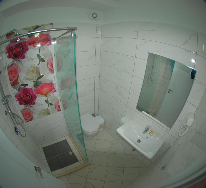 Koupelna v ubytování Hotel Divers