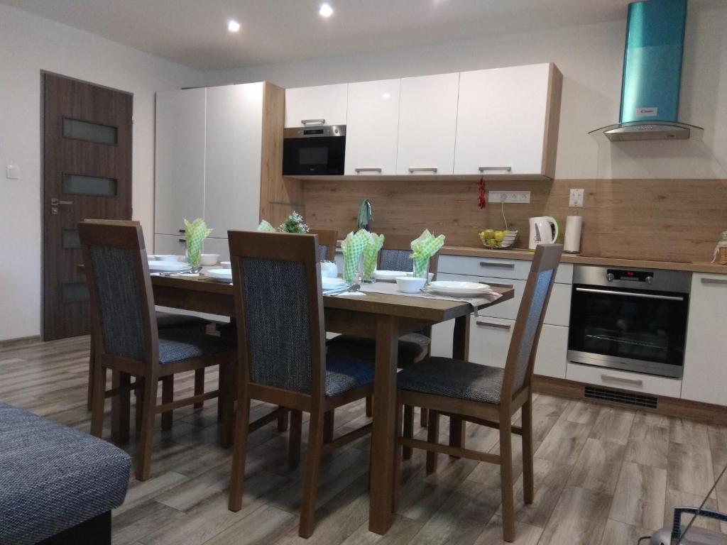 A kitchen or kitchenette at Apartmány Danka