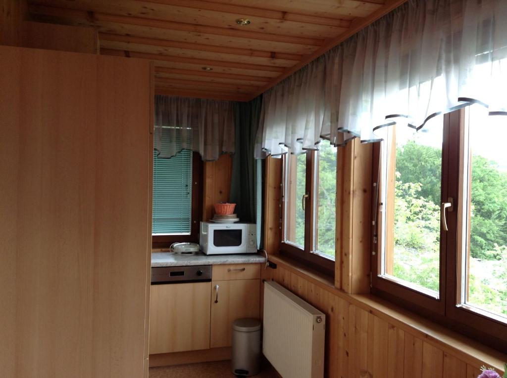 Kuchyň nebo kuchyňský kout v ubytování Gästehaus Renate
