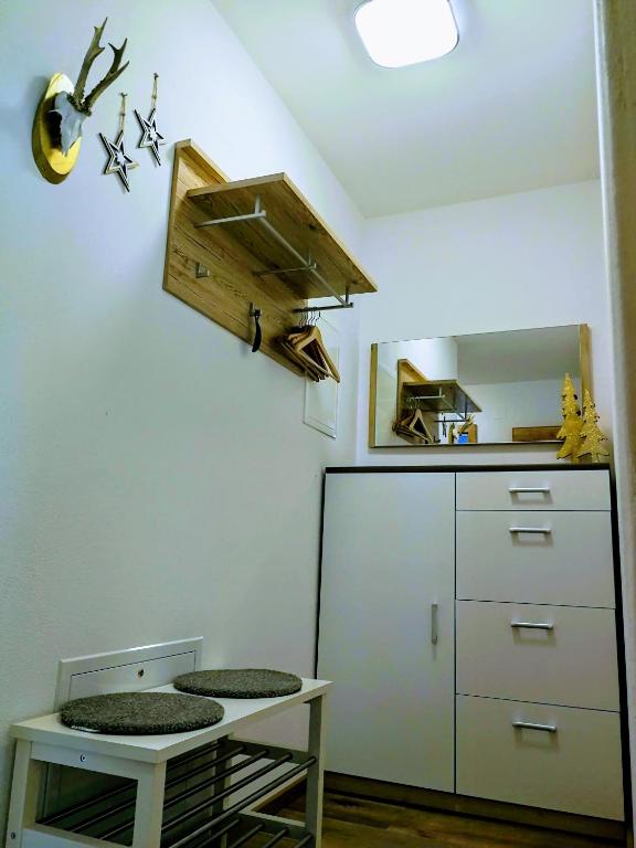 Kuchyň nebo kuchyňský kout v ubytování Apart Alpenrose