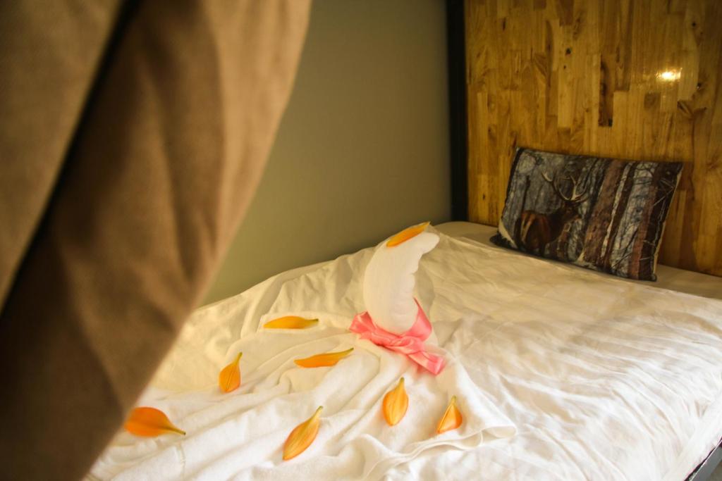Postel nebo postele na pokoji v ubytování Hanoi Banana Hostel