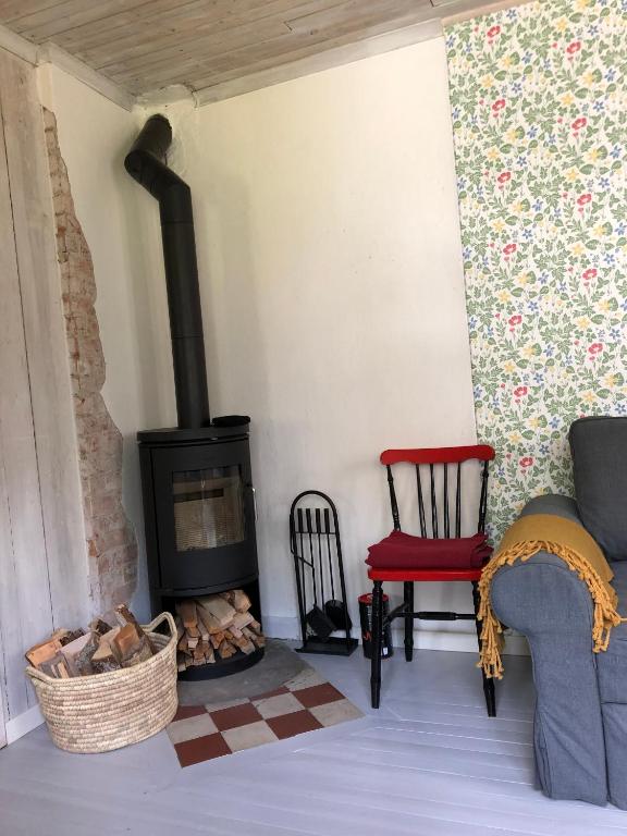 Posezení v ubytování Ferienhaus Småland