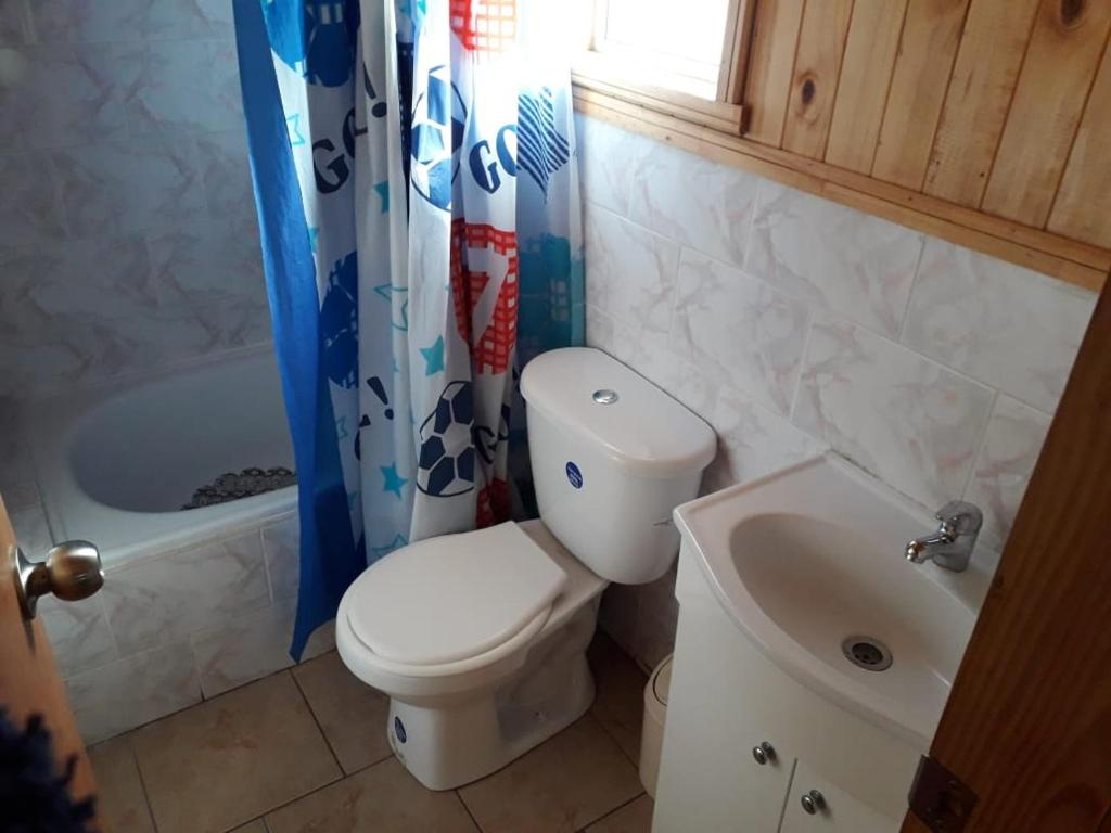 Koupelna v ubytování Hostal Rayen