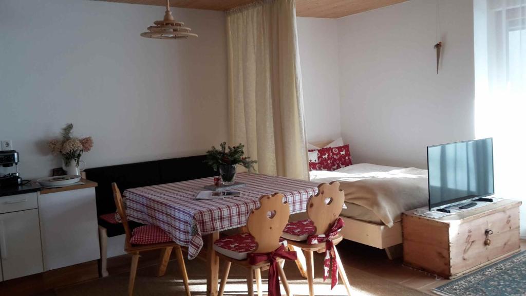 TV a/nebo společenská místnost v ubytování Bio.top.Appartement