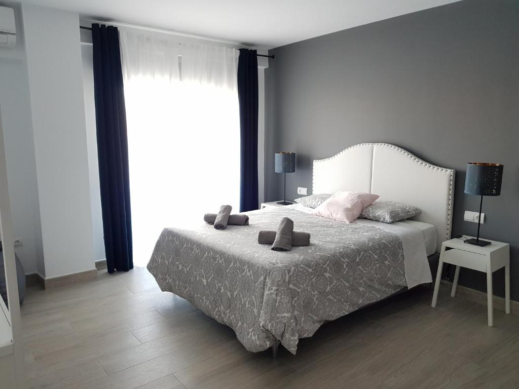 Cama o camas de una habitación en Classic Flat Valencia