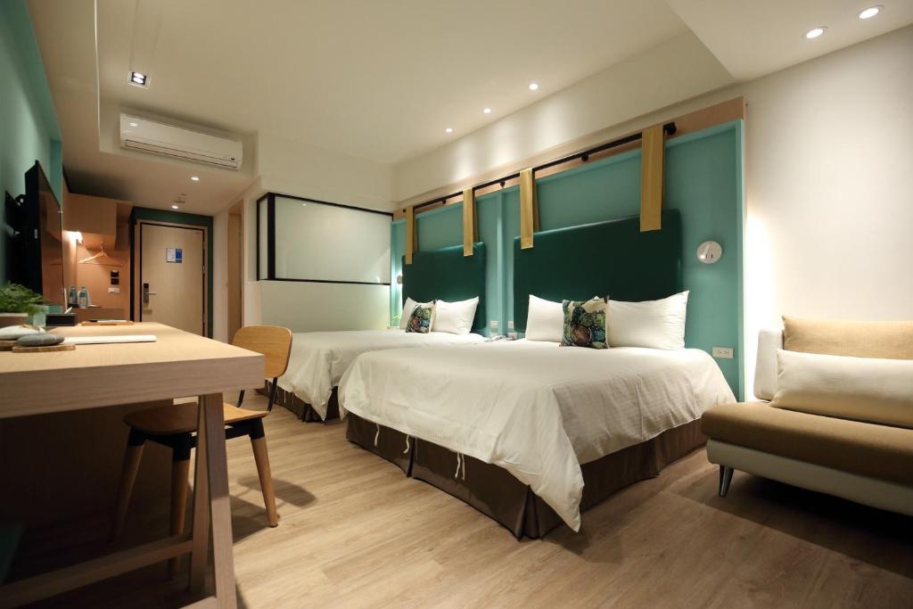 Hai Sheng Wei B&B - 阳台的四倍房间