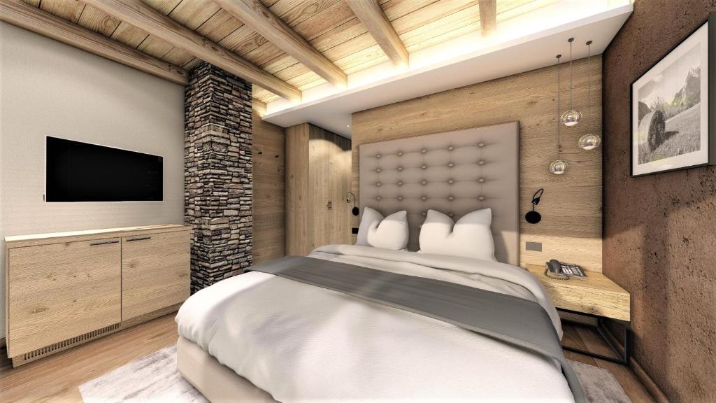 Postel nebo postele na pokoji v ubytování Hotel Alcialc