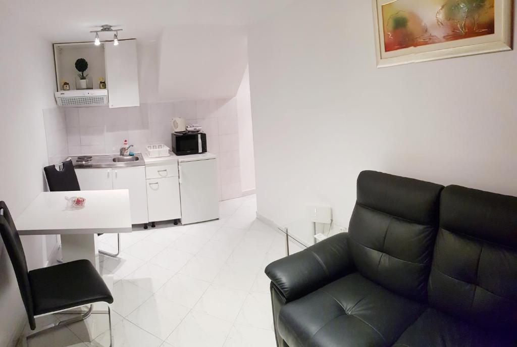 Kuchyň nebo kuchyňský kout v ubytování Apartments Minerva