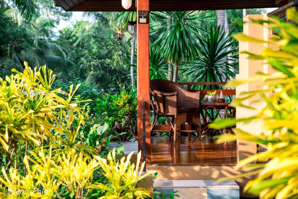 Zahrada ubytování Silent Palm Samui