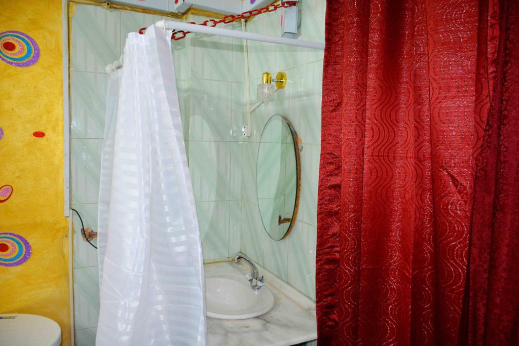 Koupelna v ubytování City Hostel