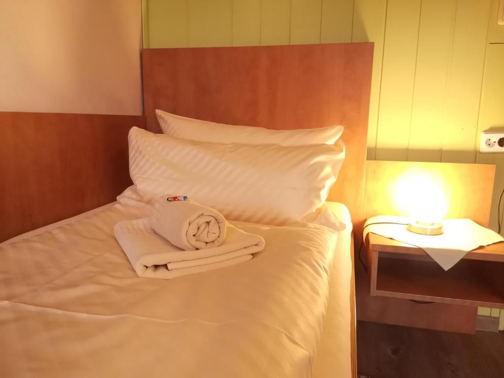 Postel nebo postele na pokoji v ubytování Hotel zur Schmiede