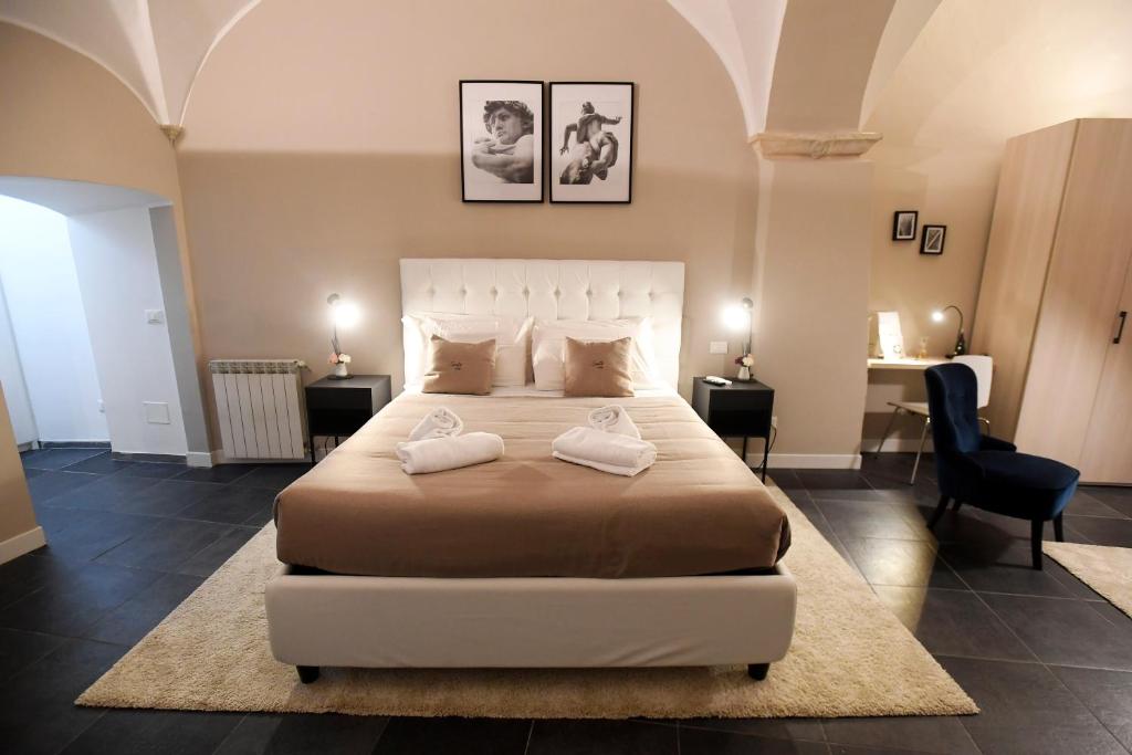 Posteľ alebo postele v izbe v ubytovaní Suite 21 - Piazza Navona