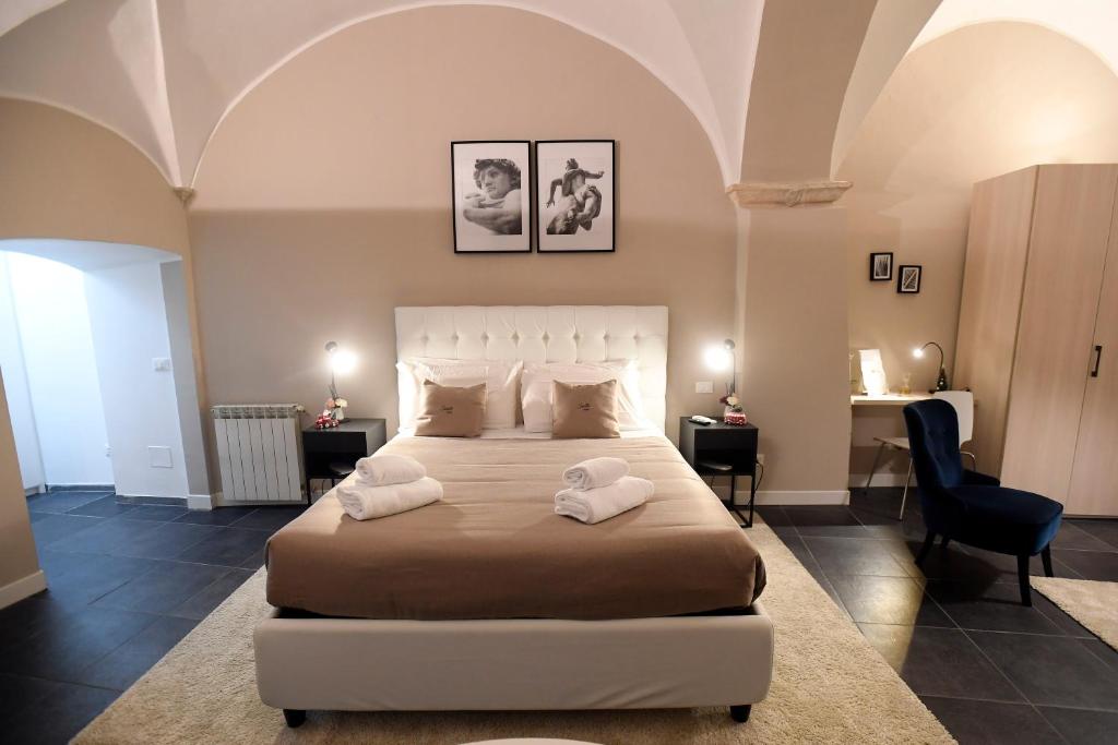 Posteľ alebo postele v izbe v ubytovaní Suite 21 - Piazza Navona