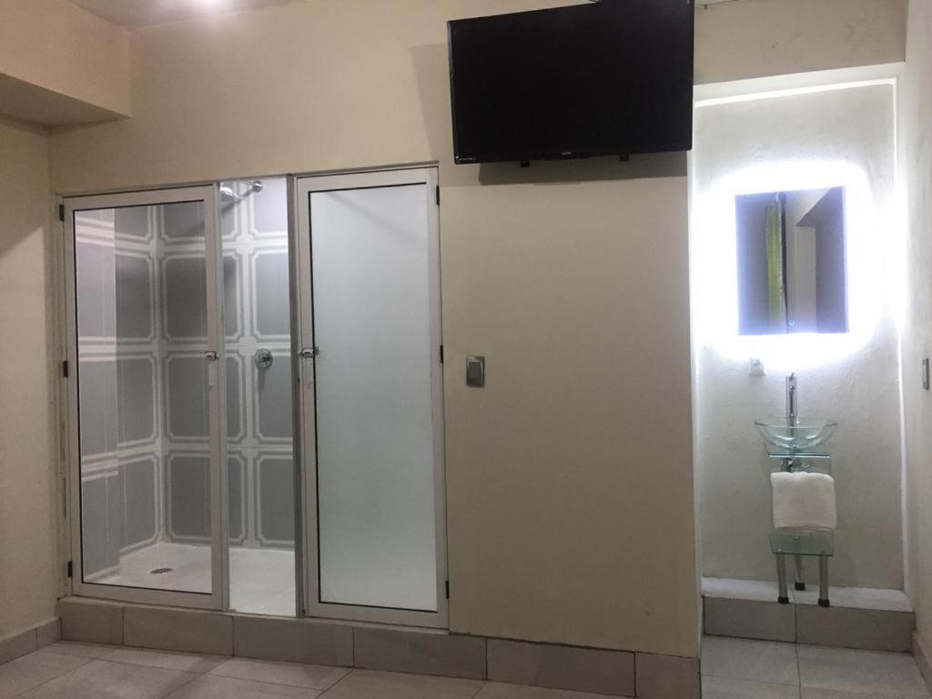 Koupelna v ubytování Hotel Coatlicue