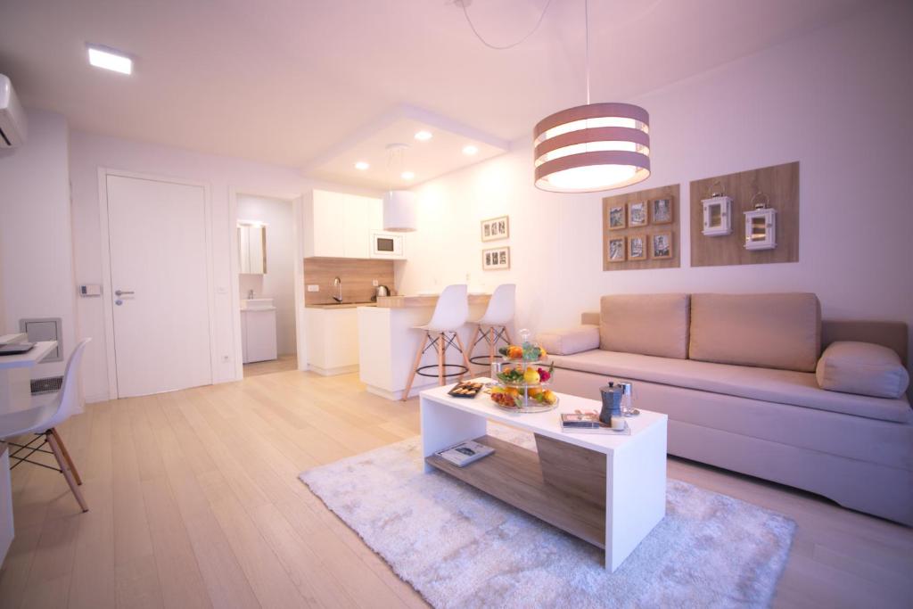 Kuchyň nebo kuchyňský kout v ubytování Marquise luxury design apartments | Zagreb best apartments