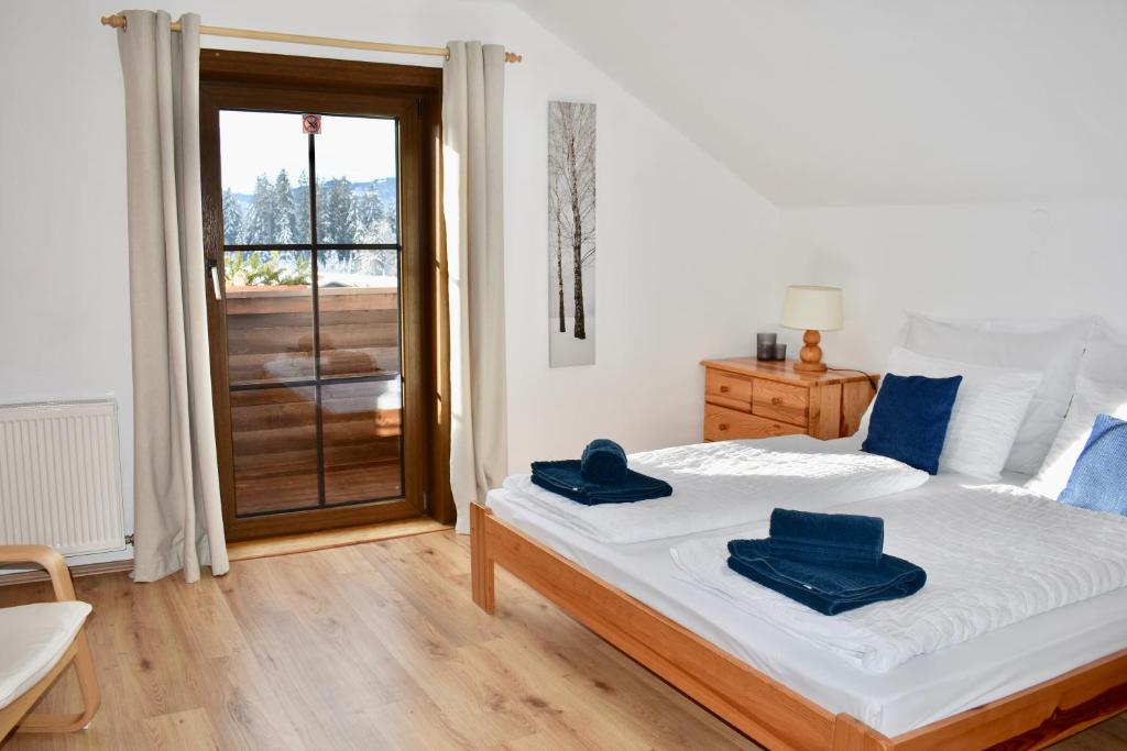 Postel nebo postele na pokoji v ubytování Haus Thomas