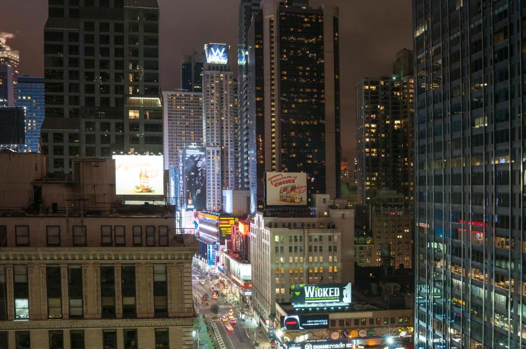 Uma vista geral de Nova Iorque ou a vista da cidade a partir do hotel