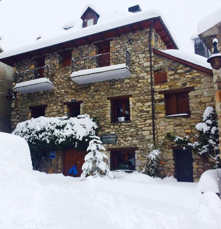 Casa Moline Apartamentos Rurales v zimě