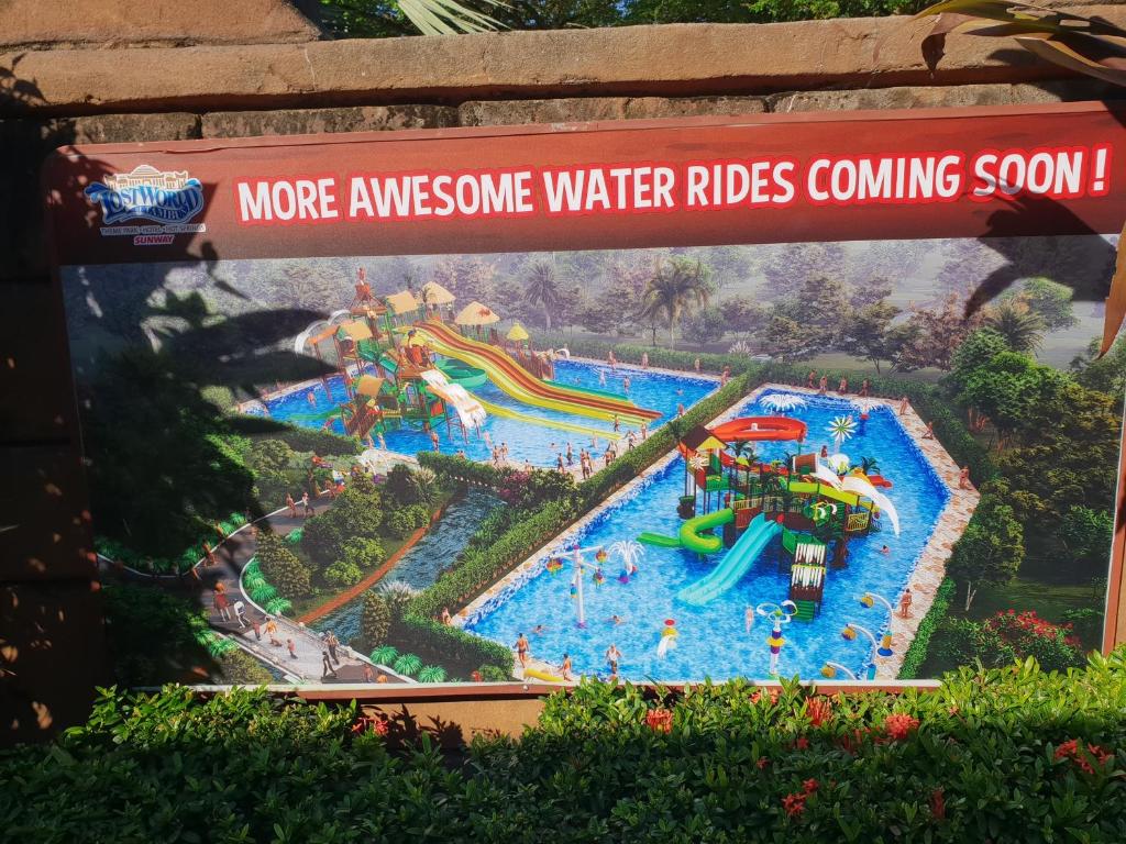 a large water park with a water slide at Tambun D'Mewah homestay in Ipoh