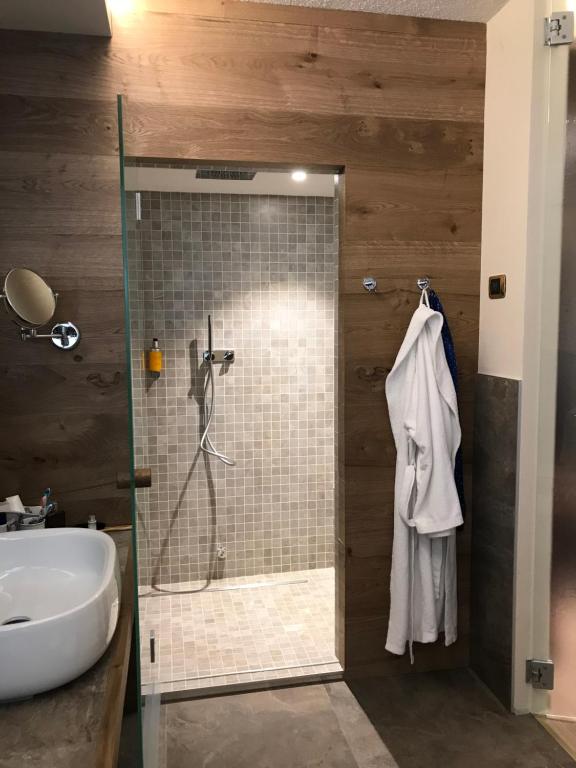 Koupelna v ubytování Hotel Cervo