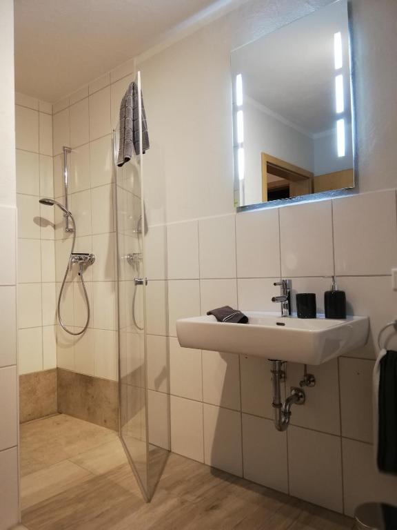 Koupelna v ubytování Haus Schnurbus