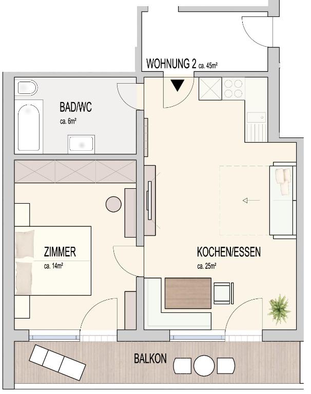 Půdorys ubytování Appartementhaus Talwinkel