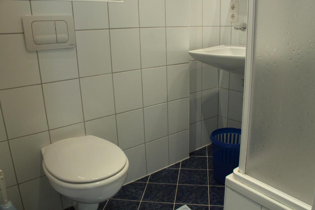 Koupelna v ubytování Hotel Stecher