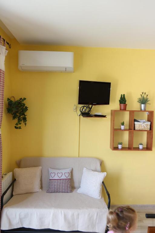 TV a/nebo společenská místnost v ubytování Apartmán Aqua Podhájska