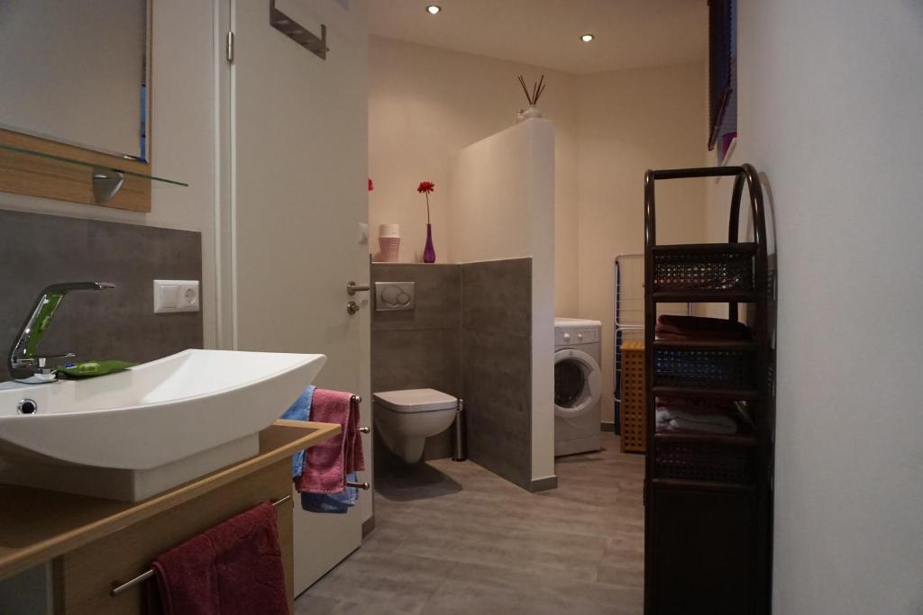 Koupelna v ubytování Ferienwohnung Bergblick