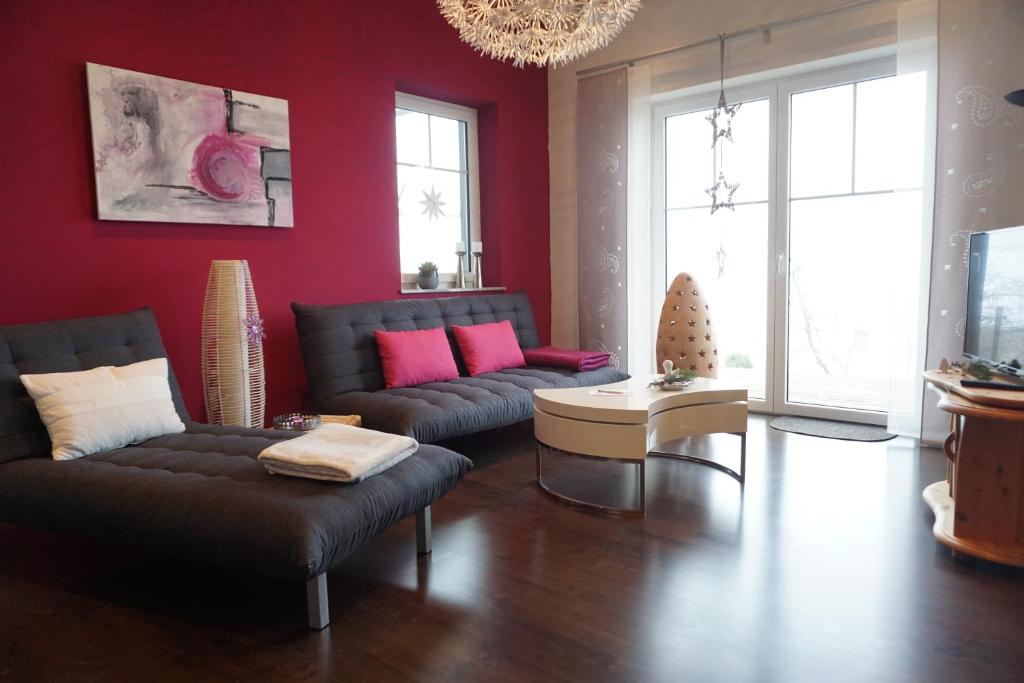 Posezení v ubytování Ferienwohnung Bergblick
