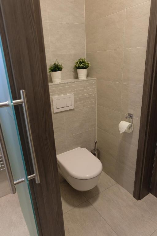 Koupelna v ubytování Apartmány BD Boží Dar