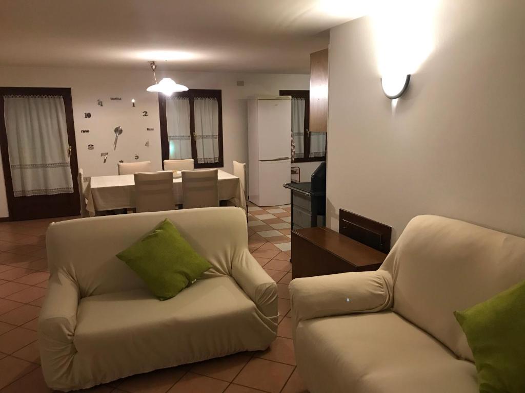 Ruang duduk di Casa Cortese
