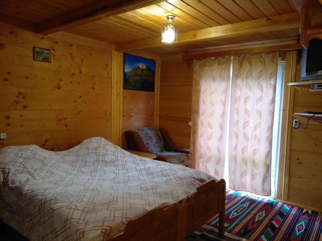 Postel nebo postele na pokoji v ubytování Sadiba Pid Skeleyu