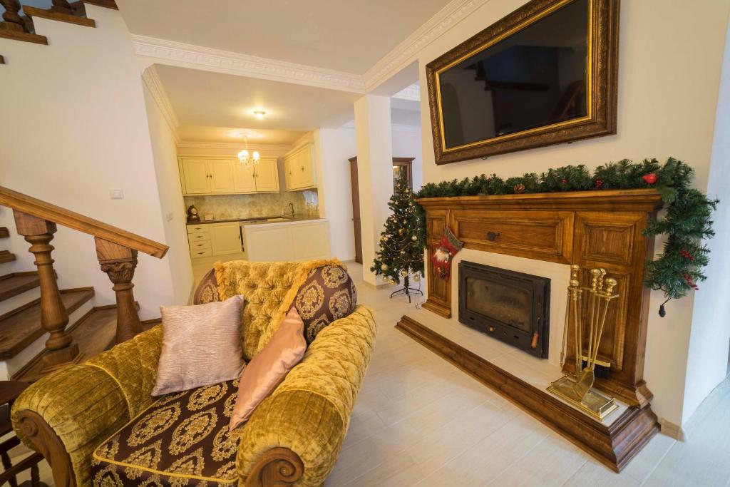 Posezení v ubytování Ikonomov House