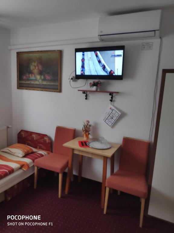 TV a/nebo společenská místnost v ubytování Herkules Panzió