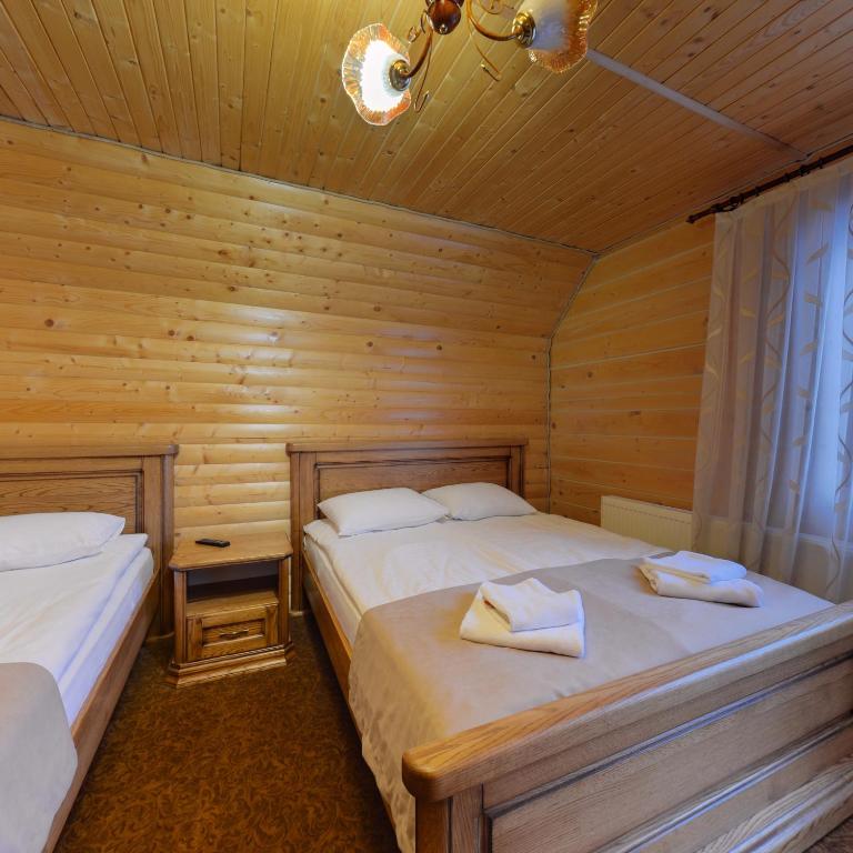 Postel nebo postele na pokoji v ubytování La Кrechunu