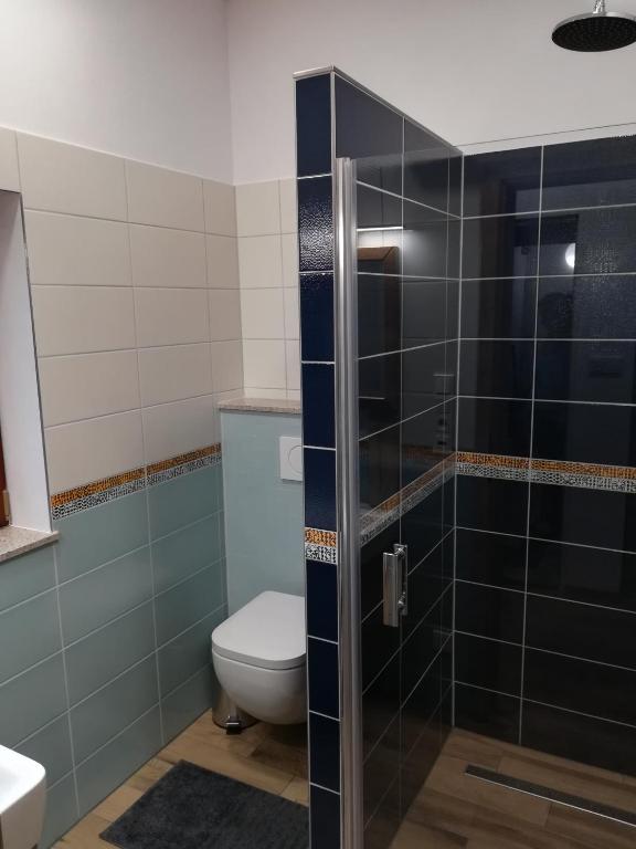 Koupelna v ubytování Apartmány U Holubů