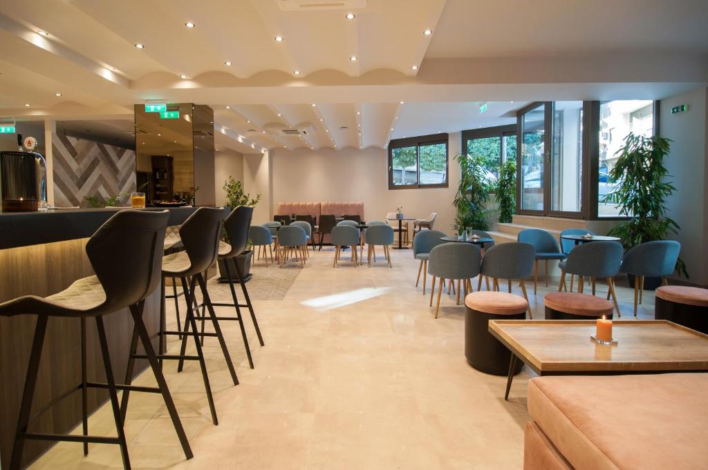 Posezení v ubytování Athens Platinum Rooms and Suites
