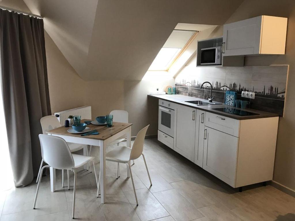 Kuchyňa alebo kuchynka v ubytovaní TópART Apartman I
