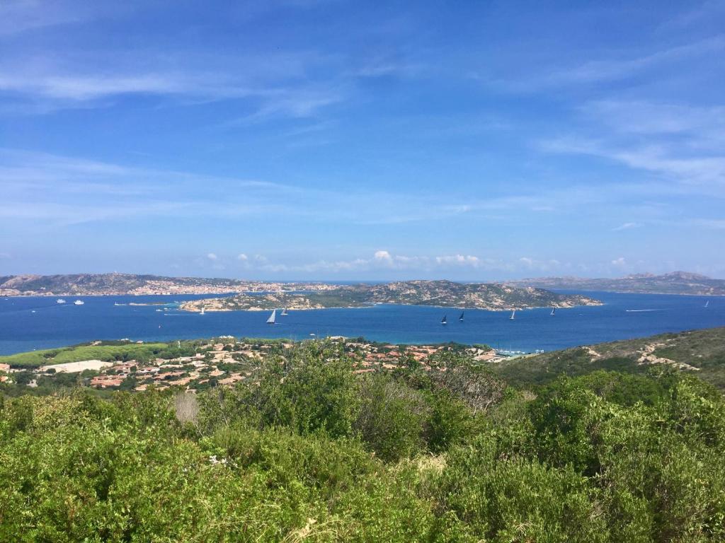 a view of a bay with boats in the water at Appartamento Sole e Mare in Palau