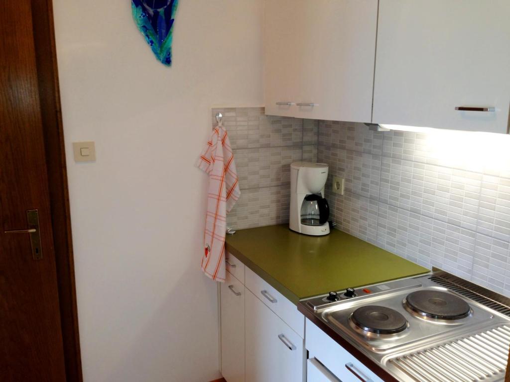 Kuchyň nebo kuchyňský kout v ubytování Apartments Urschitz