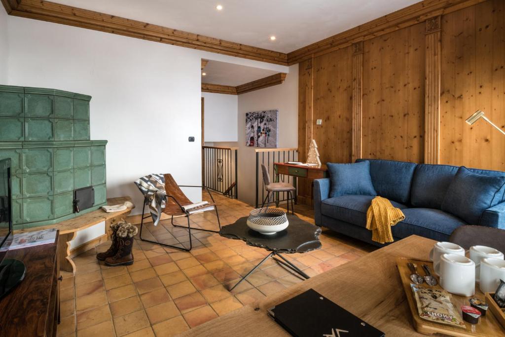 Гостиная зона в Hôtel Les Suites du Montana by Les Etincelles