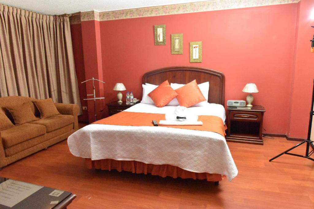 Postel nebo postele na pokoji v ubytování Hotel Makroz
