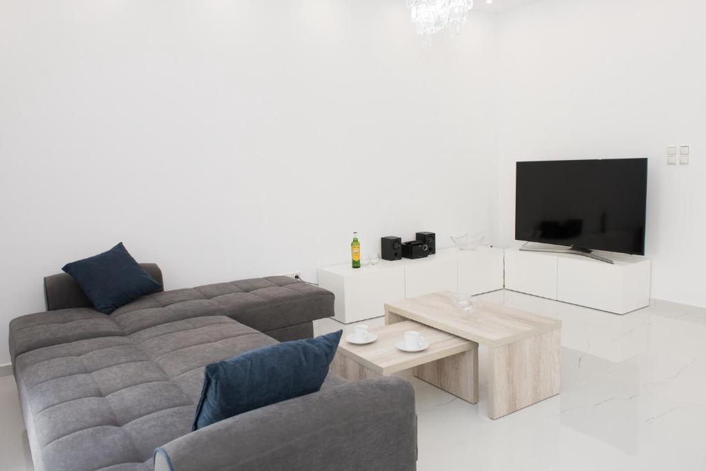 TV a/nebo společenská místnost v ubytování Despina's Luxury apt downtown