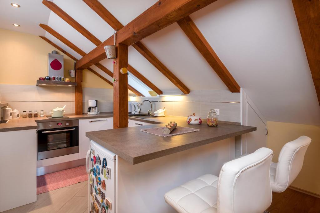 Kuchyňa alebo kuchynka v ubytovaní Apartments Pina