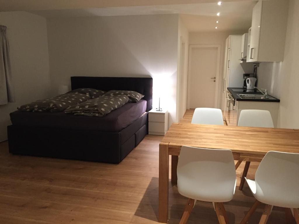 Kuchyň nebo kuchyňský kout v ubytování Arlberg Kristall Appartements
