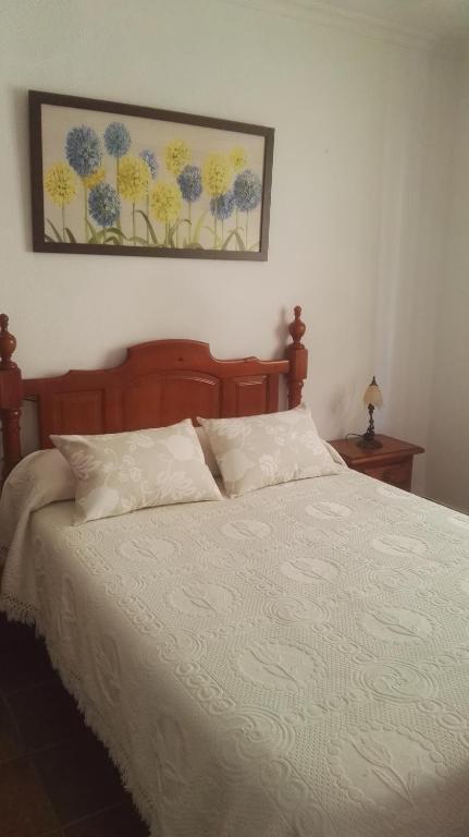 Postel nebo postele na pokoji v ubytování Pensión Venta Julián HCA01134